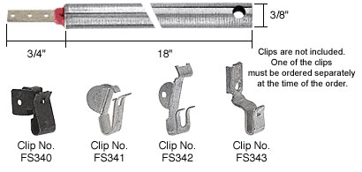 CRL 18" Standard Duty Window Balance with Red Bushing (must be ordered with one of four clips)