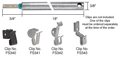 CRL 18" Heavy Duty Window Balance with Blue Bushing (must be ordered with one of four clips)