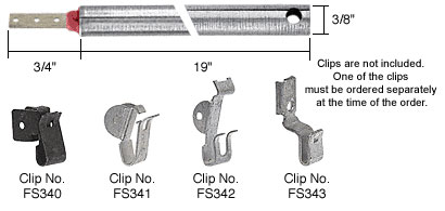 CRL 19" Standard Duty Window Balance with Red Bushing (must be ordered with one of four clips)