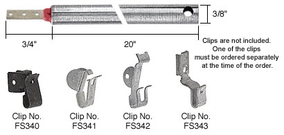 CRL 20" Standard Duty Window Balance with Red Bushing (must be ordered with one of four clips)