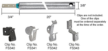 CRL 20" Heavy Duty Window Balance with Blue Bushing (must be ordered with one of four clips)