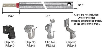 CRL 22" Standard Duty Window Balance with Red Bushing (must be ordered with one of four clips)