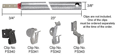 CRL 23" Standard Duty Window Balance with Red Bushing (must be ordered with one of four clips)