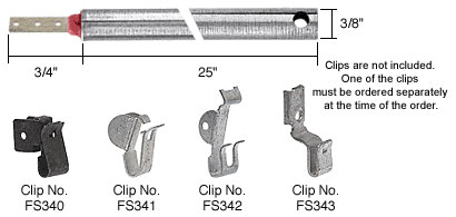 CRL 25" Standard Duty Window Balance with Red Bushing (must be ordered with one of four clips)