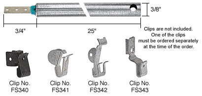 25" Heavy Duty Window Balance with Blue Bushing (must be ordered with one of four clips)