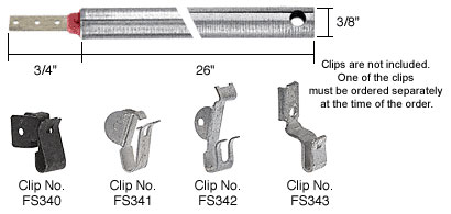 CRL 26" Standard Duty Window Balance with Red Bushing (must be ordered with one of four clips)