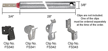 CRL 28" Standard Duty Window Balance with Red Bushing (must be ordered with one of four clips)