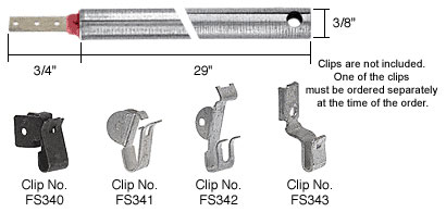 CRL 29" Standard Duty Window Balance, Includes Factory Installed End Clip FS340
