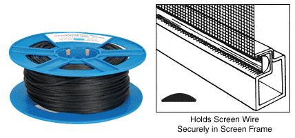 CRL .315" Black Flat Screen Spline - 500 ft Roll