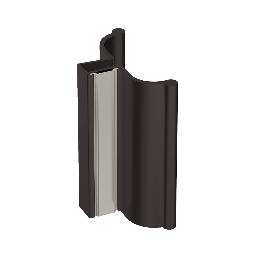 Gordon Glass&#174; 3" Oil Rubbed Bronze Frameless Shower Door Handle with Metal Strike - MAGNET IS NOT INCLUDED AND SOLD SEPARATELY