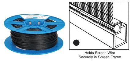 Black .145" Foam Core Screen Spline - 500 ft Roll