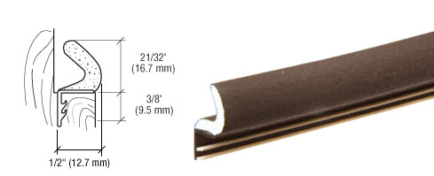 82" Bronze Foam-Tite Weatherseal - One Piece