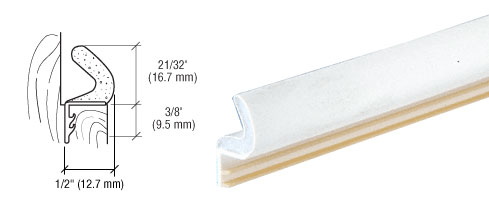 82" White Foam-Tite Weatherseal - One Piece
