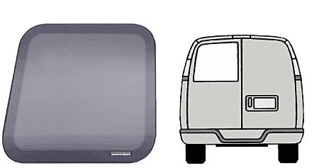 CRL Fixed "All Glass Look" Window for Left Rear Door - 1997+ Chevy/GMC Vans 23-5/8" x 20-9/16"