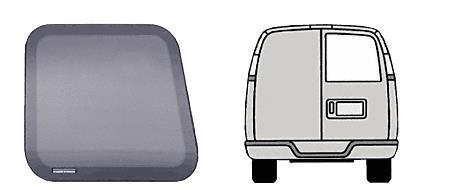 CRL Fixed "All Glass Look" Window for Right Rear Door - 1997+ Chevy/GMC Vans 23-5/8" x 20-9/16"
