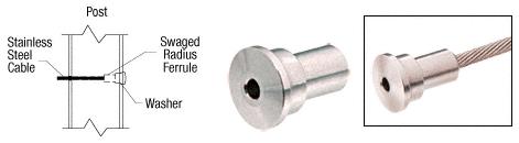 CRL Ferrule Fitting for 1/8" Cable