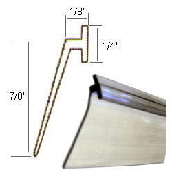 Angled Clear Vinyl Framed Shower Door Drip Sweep - 36" long