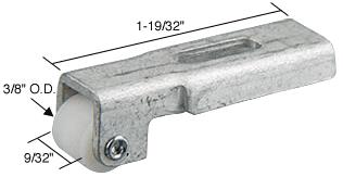 CRL Sliding Window Roller with 3/8" Nylon Wheel