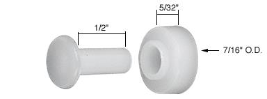 Sliding  Window Replacement Roller with Axle Pin for HiLite Windows, 7/16" Diameter, Nylon