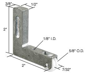 CRL Sliding Window Corner Insert and Roller with 5/8" Nylon Wheel for Trimview Windows