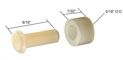 CRL 5/16" Nylon Replacement Sliding Window Roller with Axle for Radco Windows