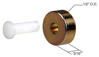 CRL 1/2" Steel Sliding Window Replacement Roller with Axle Pin for Premiere and Keller Windows