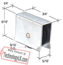 CRL Sliding Window Center Groove Roller With 9/16" Nylon Wheel - Package