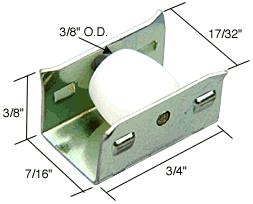 CRL Sliding Window Roller with 3/8" Nylon Wheel