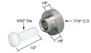 CRL 7/16" Stainless Steel Sliding Window Repalcement Roller with Axle Pin for Premiere Windows