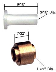 CRL 11/32" Brass Replacement Sliding Window Roller with Axle Pin for Viking Series M70 Windows