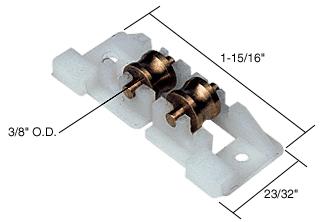 CRL Sling Window Roller with Dual 3/8" Brass Wheels for Merzon Windows