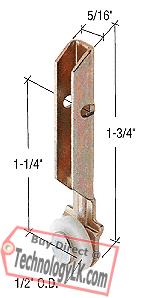 CRL Sliding Window Roller with 1/2" Nylon Wheel for Century - Elco Windows - Package