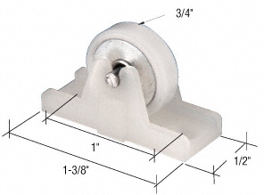 CRL Sliding Window Roller with 3/4" Nylon Flat Edge Wheel