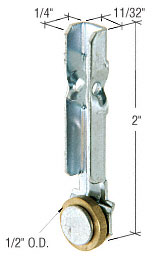 CRL Sliding Window Roller With 1/2" Brass Wheel for International Windows - Package