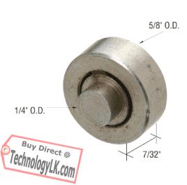 CRL Flat 5/8" Steel Sliding Window Replacement Roller With Axle - Acorn Windows