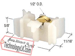 1/2" Flat Edge Steel Window Roller Assembly - Alenco Windows - Package