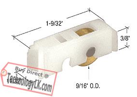 CRL 9/16" Flat Edge Brass Window Roller Assembly - 11/32" Wide Housing - Package