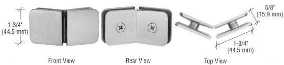 CRL Brushed Nickel Traditional 135 Degree Glass Clamp