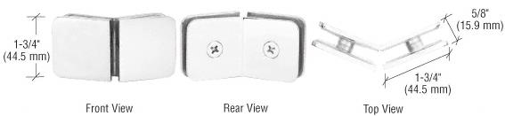 CRL Polished Chrome Traditional 135 Degree Glass Clamp