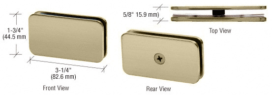CRL Brushed Bronze Traditional 180 Degree Glass Clamp