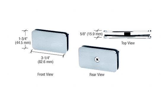 CRL Brushed Nickel Traditional 180 Degree Glass Clamp