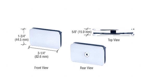 CRL Polished Chrome Traditional 180 Degree Glass Clamp
