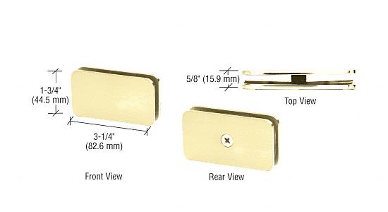 CRL Satin Brass Traditional 180 Degree Glass Clamp
