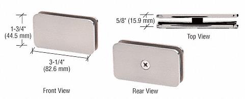 CRL Satin Nickel Traditional 180 Degree Glass Clamp