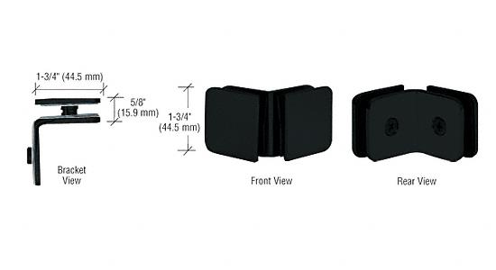 CRL Oil Rubbed Bronze Traditional Style 90 Degree Glass-to-Glass Clamp
