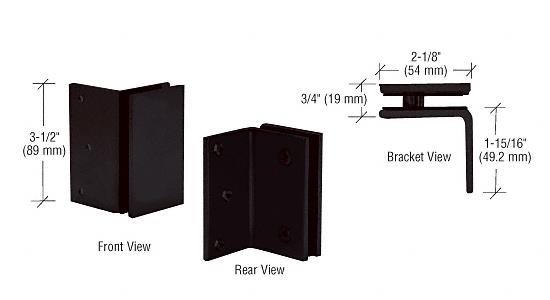CRL Oil Rubbed Bronze Geneva Series Wall Mount Bracket