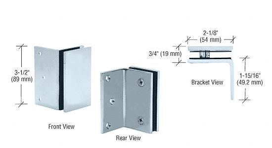 CRL Brushed Nickel Geneva Series Wall Mount Bracket