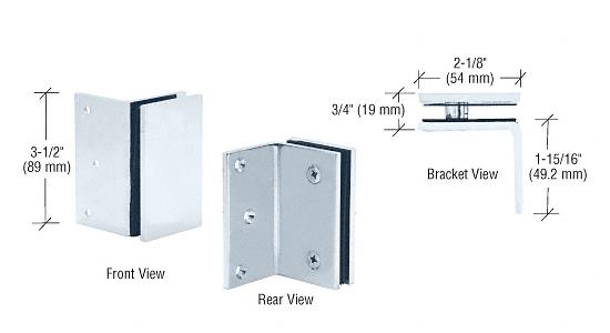 CRL Polished Chrome Geneva Series Wall Mount Bracket