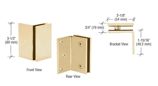 CRL Gold Plated Geneva Series Wall Mount Bracket
