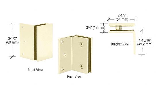 CRL Satin Brass Geneva Series Wall Mount Bracket